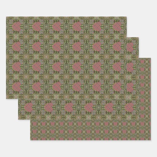 Leoch Forest Heart Inpakpapier Vel (Set)