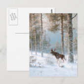 Leodinovich: Elk in het bos Briefkaart (Voorkant / Achterkant)