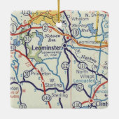 Leominster MA  Map Keramisch Ornament (Achterkant)