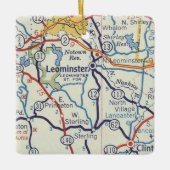 Leominster MA  Map Keramisch Ornament (Voorkant)