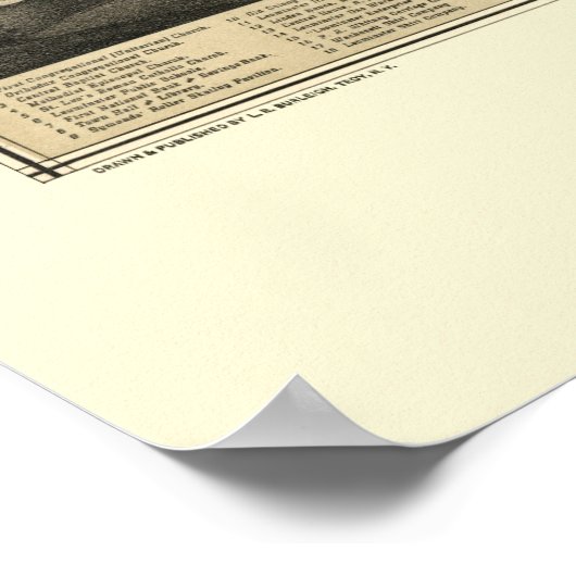 Leominster, MA Panoramic Map - 1886 Poster (Hoek)