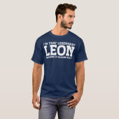 Leon Achternaam Funnyeam Familie Achternaam Leon m T-shirt (Voorkant volledig)