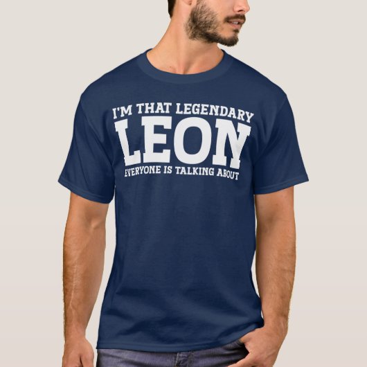 Leon Achternaam Funnyeam Familie Achternaam Leon m T-shirt (Voorkant)