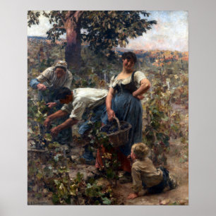 Léon Augustin Lhermitte The Grape Harvest Poster