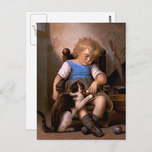 Léon Bazille Perrault - Onbewuste slaper Briefkaart (Voorkant / Achterkant)