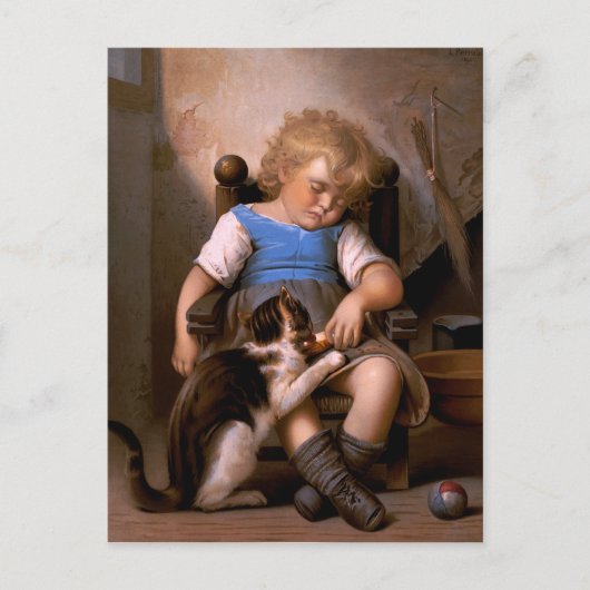 Léon Bazille Perrault - Onbewuste slaper Briefkaart (Voorkant)