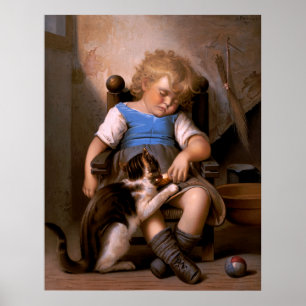 Léon Bazille Perrault - Onbewuste slaper Poster