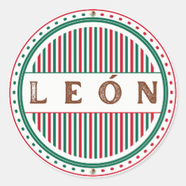 Leon City Pride Embleem – Mexicaanse identiteit Ronde Sticker