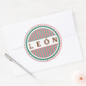 Leon City Pride Embleem – Mexicaanse identiteit Ronde Sticker (Envelop)