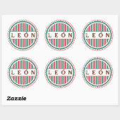 Leon City Pride Embleem – Mexicaanse identiteit Ronde Sticker (Vel)