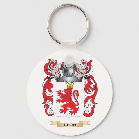 Leon Coat of Arms (familiekust) Sleutelhanger (Voorkant)