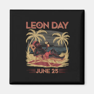 Leon Day Juni 25 Santa Beach 6 maanden voor Kerstm Magneet
