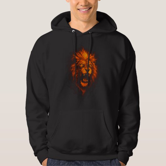 León de fuego Sudadera Hoodie (Voorkant)