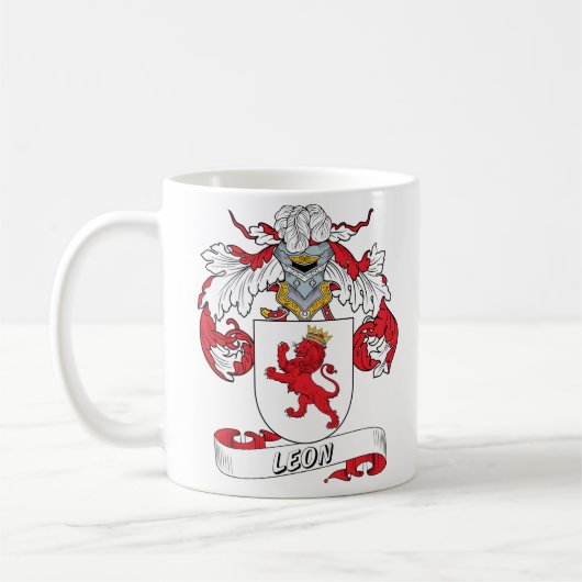 Leon Family Crest Koffiemok (Links)