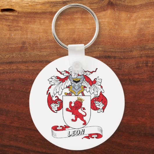 Leon Family Crest Sleutelhanger (Voorkant)