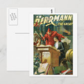 Leon Herrmann De Grote ~  Magische Wet Briefkaart (Voorkant / Achterkant)