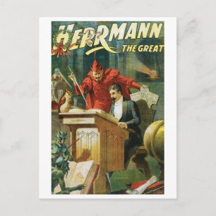 Leon Herrmann De Grote ~  Magische Wet Briefkaart