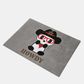 Leon Het Panda Beer - Cowboy Panda Beer Deurmat (Schuin)
