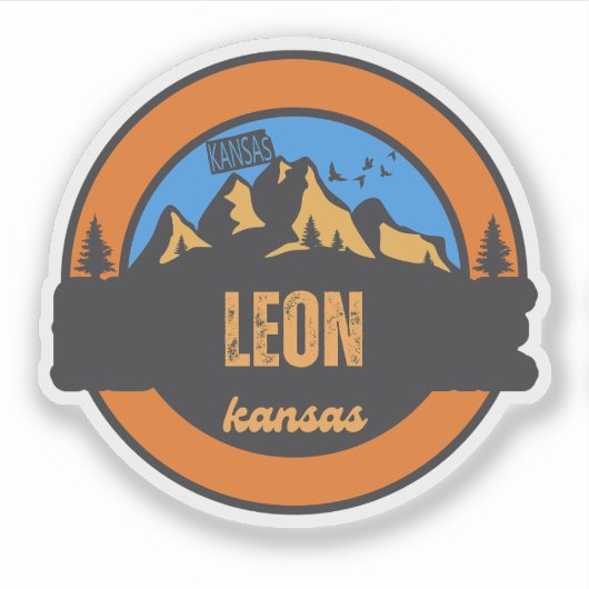 Leon, Kansas Sticker (Voorkant)