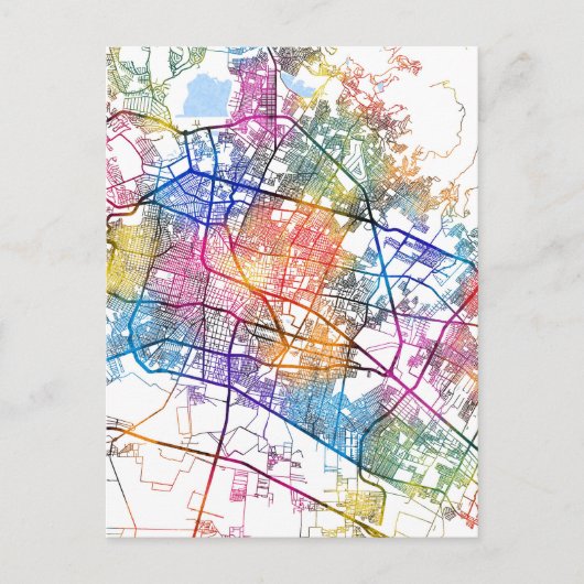 León Mexico-Stadkaart Briefkaart (Voorkant)