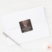 Leon - Motivatie woorden - Inspirerend Vierkante Sticker (Envelop)