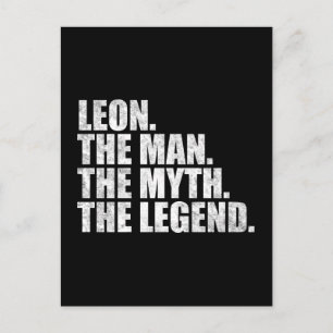 Leon naam, Leon De Man De Mythe De Legende Briefkaart