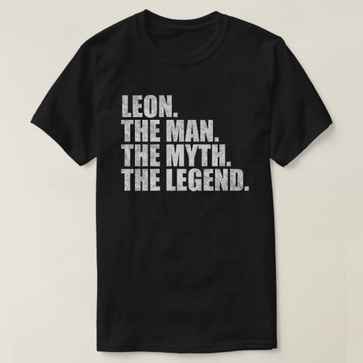 Leon name, Leon The Man The Myth The Legend T-shirt (Design voorkant)