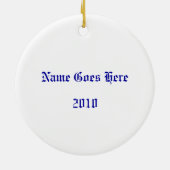 Leon op blauw keramisch ornament (Achterkant)