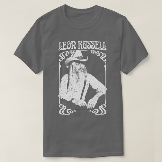 Leon Russell Retro 1970s Fan Design T-shirt (Design voorkant)