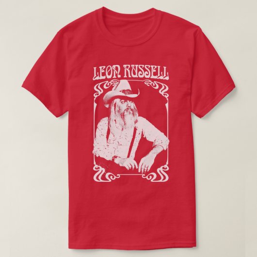Leon Russell Retro 1970s Fan Design T-shirt (Design voorkant)