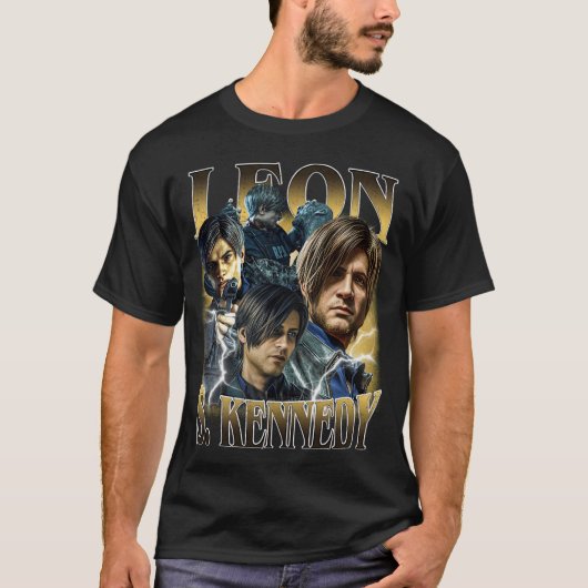 Leon S Kennedy Bootleg Vintage T-shirt (Voorkant)