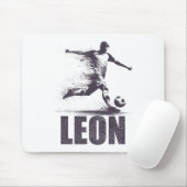 Leon Soccer Boys Personalized First Name Leon Muismat (Met muis)