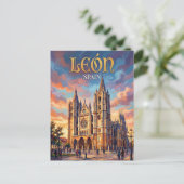 León Spanje Briefkaart (Staand voorkant)