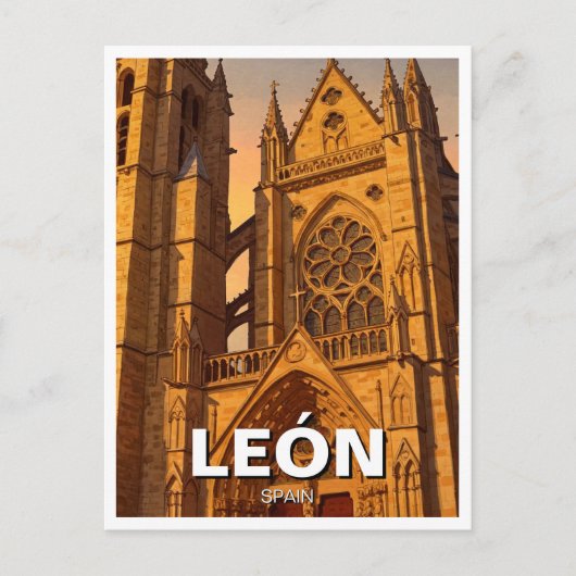 León Spanje Reizen Briefkaart (Voorkant)