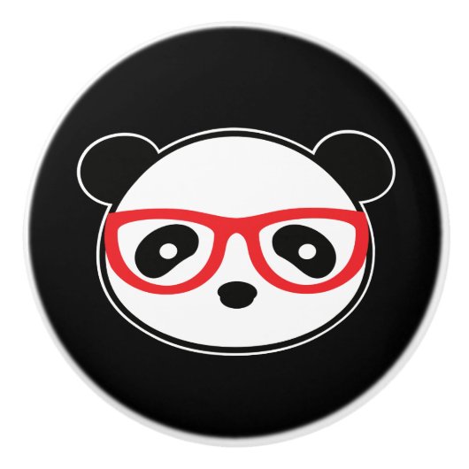 Leon The Panda Beer Keramische Knop (Voorkant)