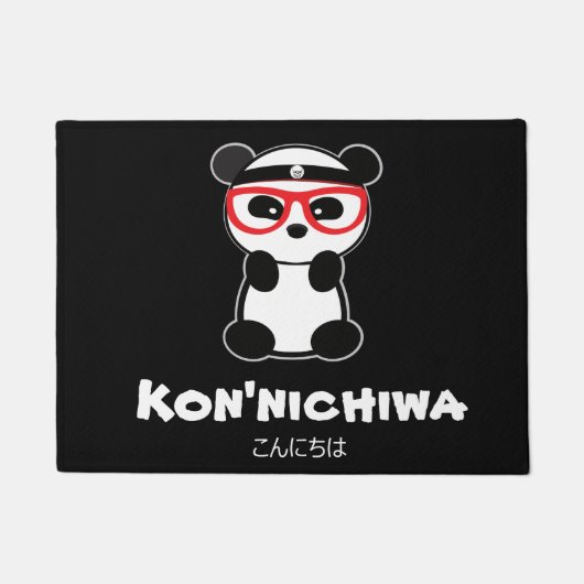 Leon the Panda Beer Kon'nichiwa Japans Deurmat (Voorkant)