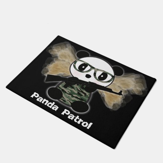 Leon the Soldier Panda Beer Doormat Deurmat (Schuin)