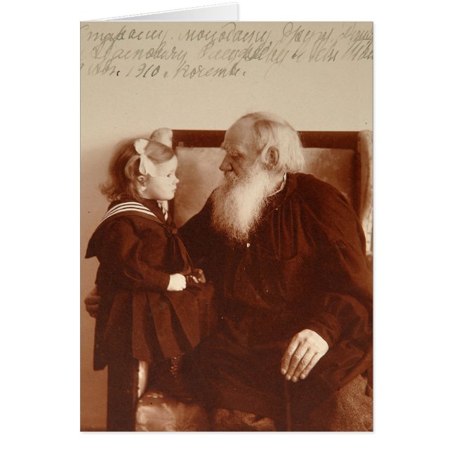 Leon Tolstoy met zijn kleindochter, Tatiana (Voorkant)