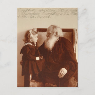 Leon Tolstoy met zijn kleindochter, Tatiana Briefkaart