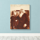 Leon Tolstoy met zijn kleindochter, Tatiana Canvas Afdruk (Insitu (Houten vloer))