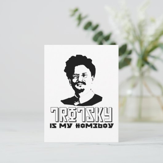 Leon Trotsky is mijn huisjongen Briefkaart (Staand voorkant)