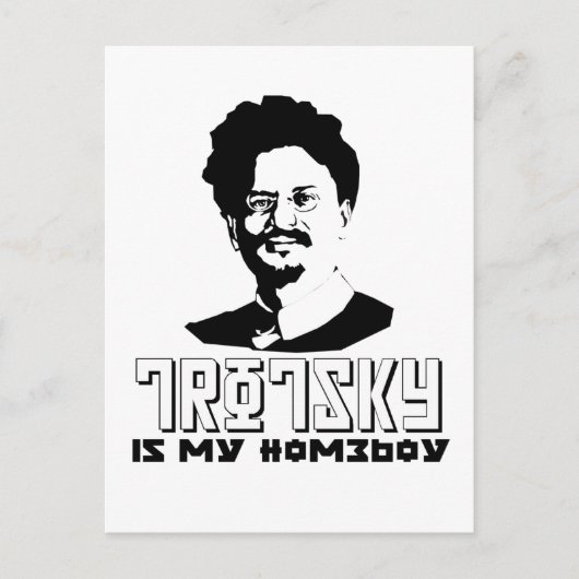 Leon Trotsky is mijn huisjongen Briefkaart (Voorkant)
