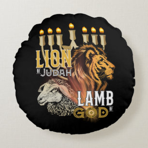 Leon van Judah Lamb van God Rond Kussen
