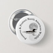 Leon zwemt in de Button van de moonlight-pincode (Voorkant /achterkant)