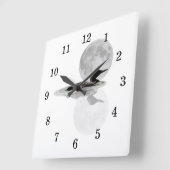 Leon zwemt in de moonlichte wandklok (Hoek)