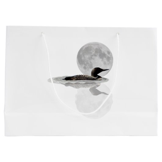 Leon zwemt in de moonlight Gift tas Groot Cadeauzakje (Achterkant)