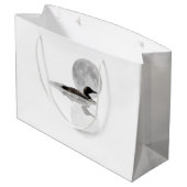 Leon zwemt in de moonlight Gift tas Groot Cadeauzakje (Achterkant Gekanteld)