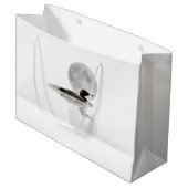 Leon zwemt in de moonlight Gift tas Groot Cadeauzakje (Voorkant Gekanteld)