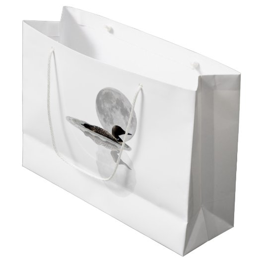 Leon zwemt in de moonlight Gift tas Groot Cadeauzakje (Voorkant Gekanteld)