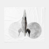 Leon zwemt in de moonlight vlootswand fleece deken (Voorkant (Horizontaal))